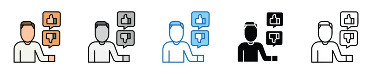 Aufkleber - Responsibility Icons Set – Editable Vector Icons in Multiple Styles