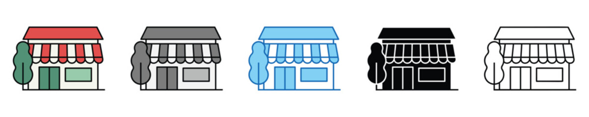 Poster - Retailer Icons Set – Editable Vector Icons in Multiple Styles
