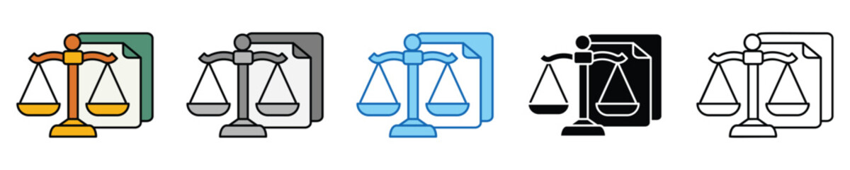Poster - Rule Icons Set – Editable Vector Icons in Multiple Styles