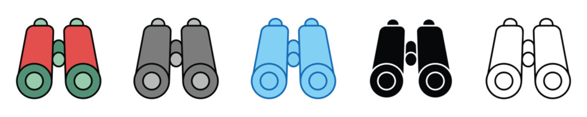 Fototapete - Scope Icons Set – Editable Vector Icons in Multiple Styles