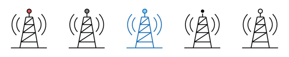 Aufkleber - Signal Icons Set – Editable Vector Icons in Multiple Styles