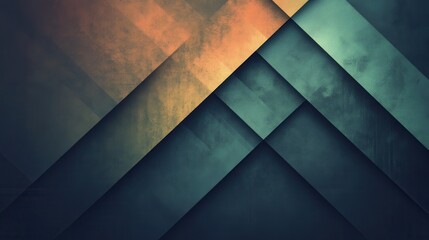 Poster - A modern, abstract background featuring layered geometric shapes in earthy tones, creating depth and texture.