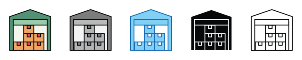 Aufkleber - Stock Icons Set – Editable Vector Icons in Multiple Styles