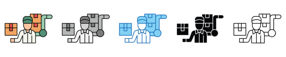 Poster - Suppliers Icons Set – Editable Vector Icons in Multiple Styles