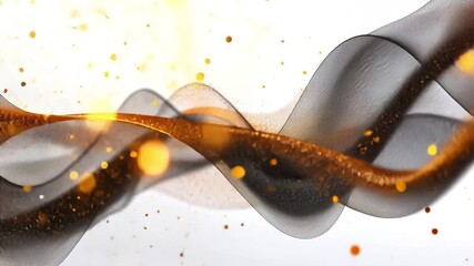 Poster - abstract golden energy flow: a captivating visual representation of dynamic energy and movement, fea