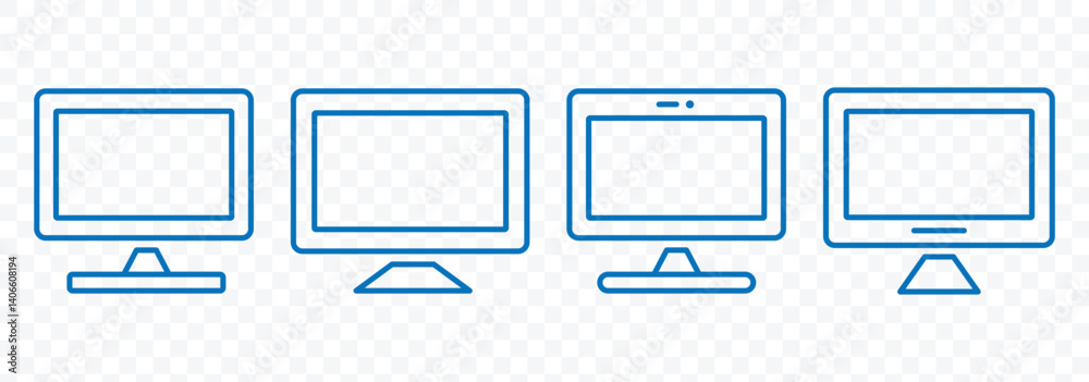 Image vectorielle Stock Computer icon vector. Display symbols ...