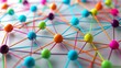© NurkholisMajid - Abstract colorful network of spheres and sticks.