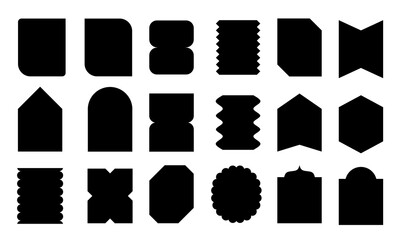 Aufkleber - Organic shapes with grain texture in pastel colors. Set of hand drawn irregular round and wavy blot forms. Doodle graphic vector elements for text and contemporary design. Abstract modern forms.