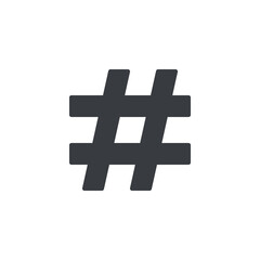 Poster - simple hashtag vector icon