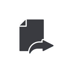 Poster - document with a arrow vector icon