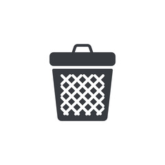 Poster - trash bin vector icon