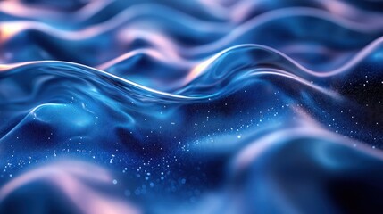 Poster - Futuristic 3D Glass Wavy Background – Sci-Fi Abstract Design for Tech, Digital, and IT Concepts