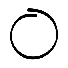 Aufkleber - Hand drawn circle simple bold, incomplete loop