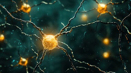 Poster - neural connections in abstract science illustration