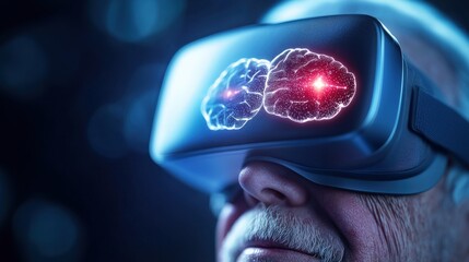 Poster - exploring virtual reality impact on cognitive function home digital art immersive close-up neuroscie