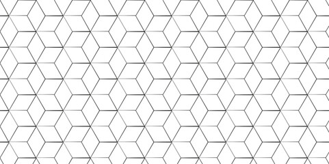 Vector seamless pattern with hexagon square cube geometric pattern shapes grid metal element texture design. abstract tiles gradient science web tech connection triangle diamond honeycomb.	
