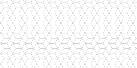 Vector seamless pattern with hexagon square cube geometric pattern shapes grid metal element texture design. abstract tiles gradient science web tech connection triangle diamond honeycomb.	
