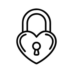 Poster - Heart-shaped lock icon depicting love and security  
