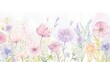 © Alesia - delicate water color spring flower borders
