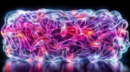 Poster - Dynamic colorful fluid abstract design digital art creative visualization surreal environment close-up view conceptual imagery