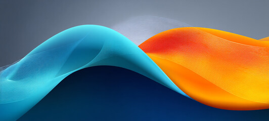 Poster - abstract colorful background, abstract blue wave background, illustration graphic design banner line