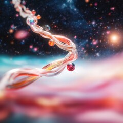 Poster - Cosmic flow of energy outer space digital art surreal environment abstract perspective mystical concept