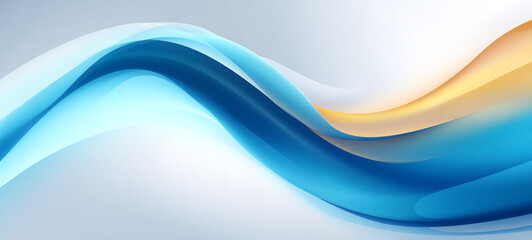 Poster - abstract white and blue curve shapes background. elegant blue wave design on white background for ba