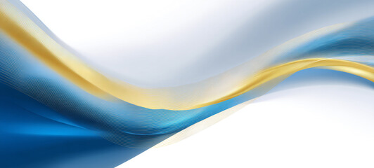 Poster - abstract white and blue curve shapes background. elegant blue wave design on white background for ba