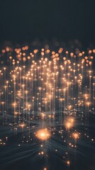 Poster - Innovative light patterns illuminate a dark space, representing the intersection of technology and human imagination, blending art with modern digital advances