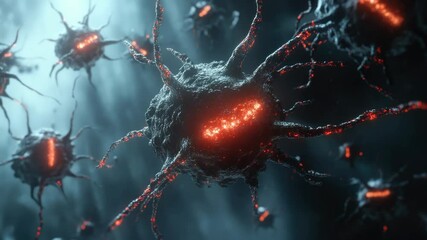 Poster - Microscopic view of futuristic nano robots operating within the human body for advanced medical treatment, illustrating nanotechnology, precision healthcare, and biotechnology innovation