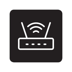 Poster - Wi Fi icon vector. Wireless internet logo design. Wifi vector icon illustration in square isolated on white background