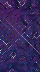 Leinwandbilder - A rippling mosaic of fluid squares in rich purple hues, creating illusions of a wave pattern that merges technology and synergy for a sleek, futuristic design.