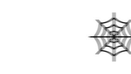 Poster - Animation set, spider web symbol. Animations: transparency, zooms, transition top to down, transition left to right, slide up to down, slide left to right