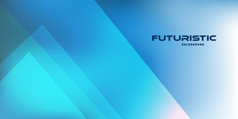 Poster - A futuristic background with abstract geometric shapes in blue and white. Clean lines and a dynamic layout create a sleek, modern design, perfect for digital projects, presentations, and branding.
