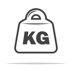 Wall Mural - kilogram weight outline icon transparent vector isolated