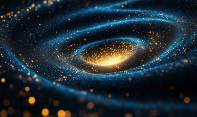 Poster - Cosmic swirl of stars and light creating mesmerizing galaxy-like formation