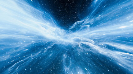Wall Mural - vast cosmic expanse features swirling clouds of gaseous matter illuminated by countless bright stars