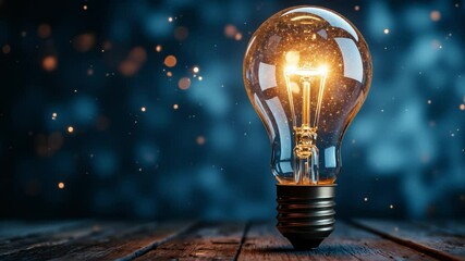 Poster - Brainstorming concept with a light bulb