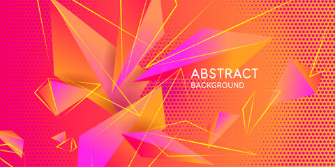 Poster - Stylish background in a modern style with simple geometric elements and shapes. A template for the text.