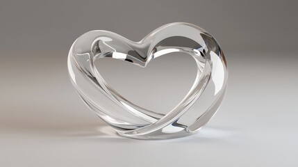 Poster - Elegant crystal heart sculpture displaying love and connection
