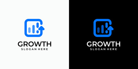Poster - letter g shape growth arrow vector logo design with modern, simple, clean and abstract style. icon f