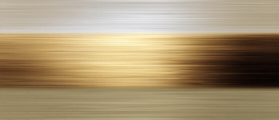 Aufkleber - smooth metallic background with horizontal gold and silver stripes creates sleek, modern look