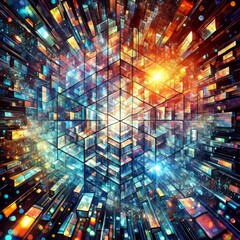 Wall Mural - fractured a kaleidoscope of hues