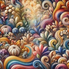 Wall Mural - garden by a garden scene