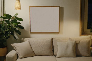 Poster - Minimalistic Interior Design with Natural Elements and Elegant Ceramic Decor, Generative AI