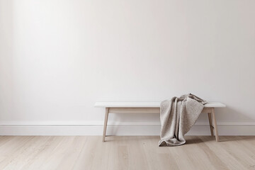 Poster - Minimalistic Interior Design with Natural Elements and Elegant Ceramic Decor, Generative AI