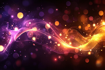 Wall Mural - a vibrant purple and yellow background that adds energy and brightness.