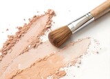 makeup brush and powder