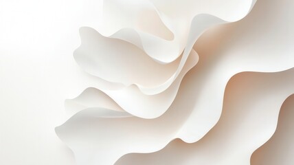 Aufkleber - Soft wedding silk texture flowing with luxury background, reflecting elegant white ambiance and refined design possibilities