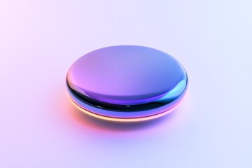 Poster - Futuristic hover effect button design with neon gradient colors for digital interfaces